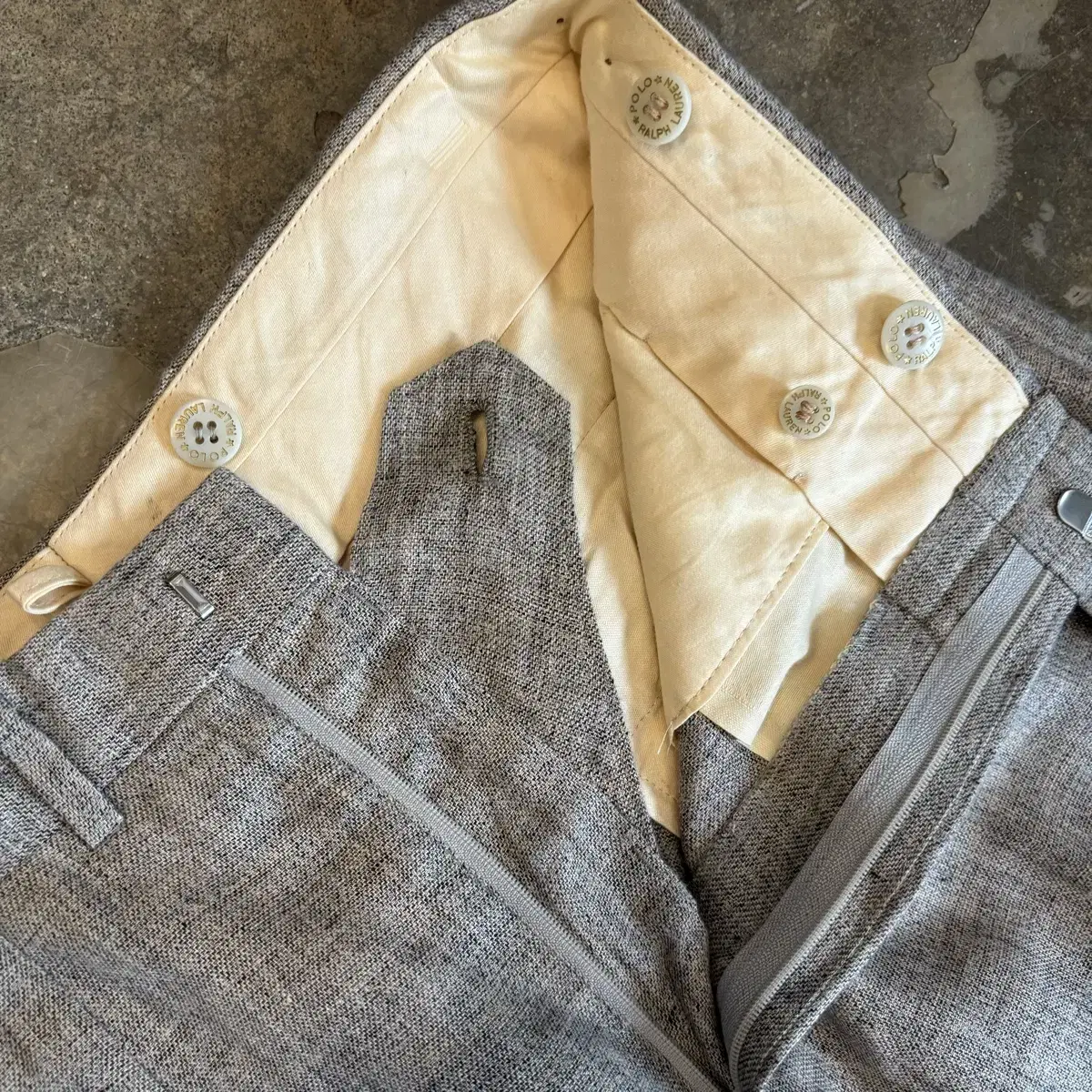 OLD POLO TWO CHIN LINEN PANTS