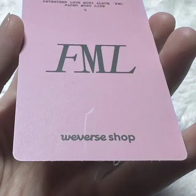 세븐틴 fml 위버스샵 예판 원우 나눔