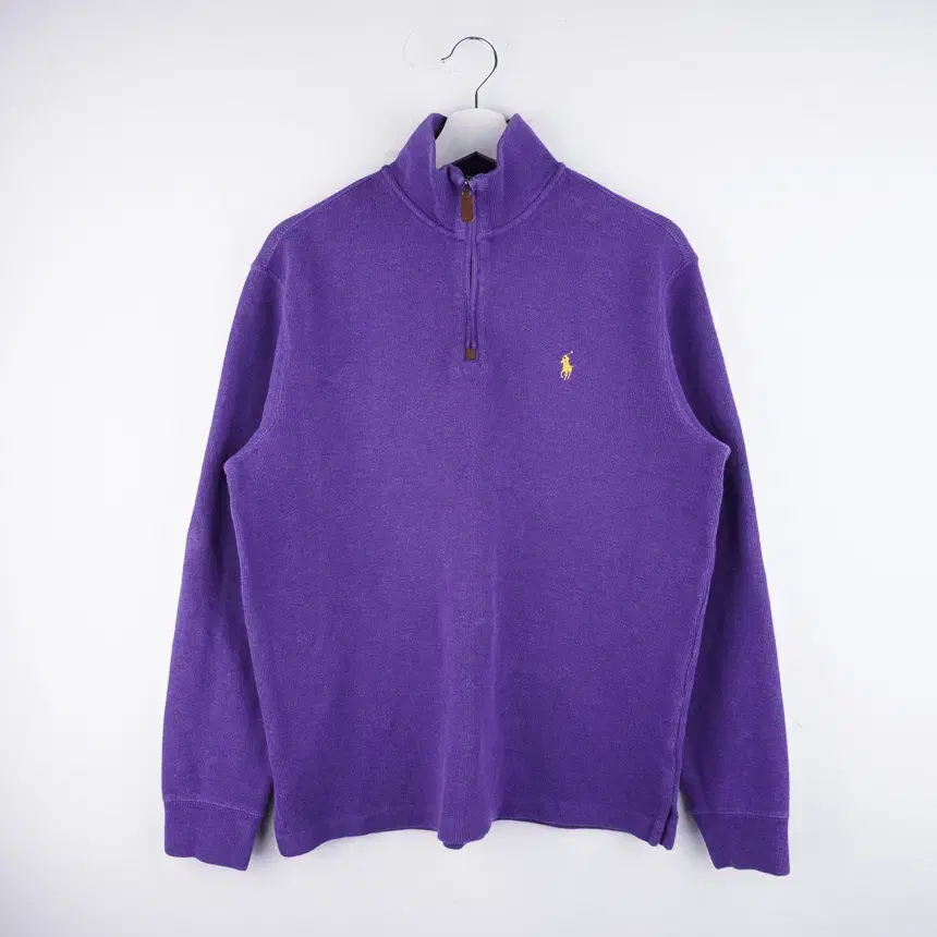 Polo basic logo purple vahn zip-up knit VIZ0785