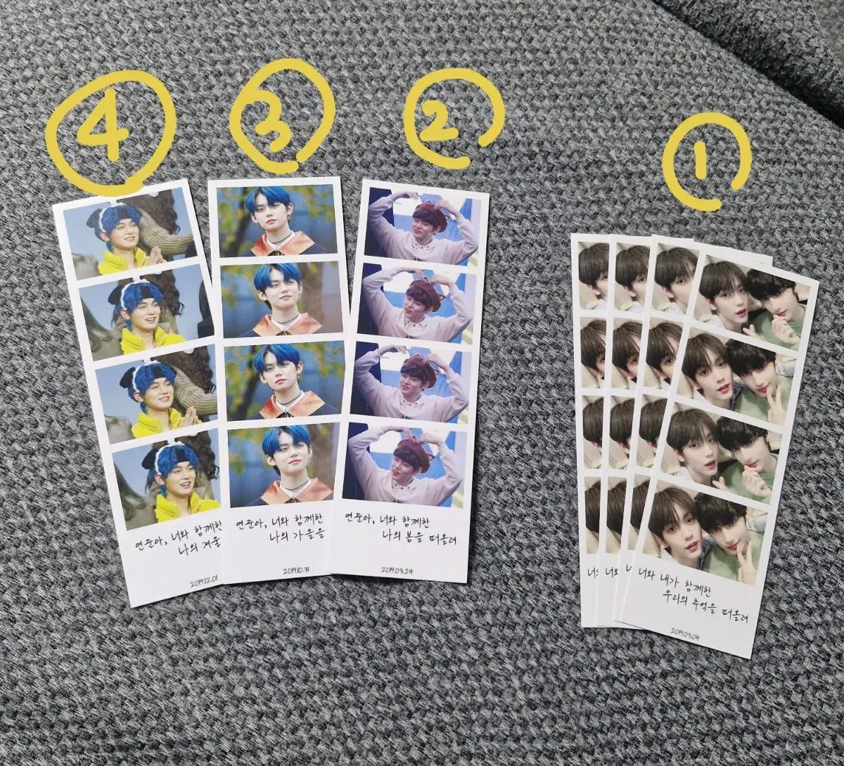 (Urgent!!, price reduced)TXT txt Yeonjun, Soobin/Hueningkai 4 cut photo Photos.