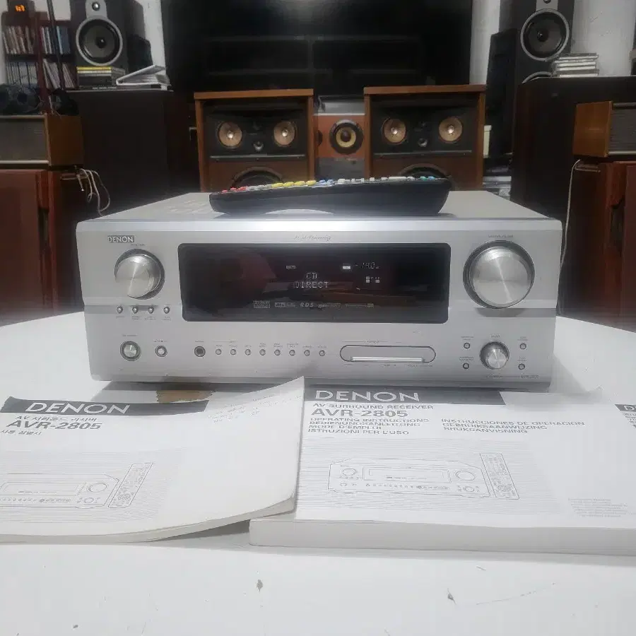 데논 DENON 중상급 리시버앰프 AVR-2805 포노단자.리모컨있슴