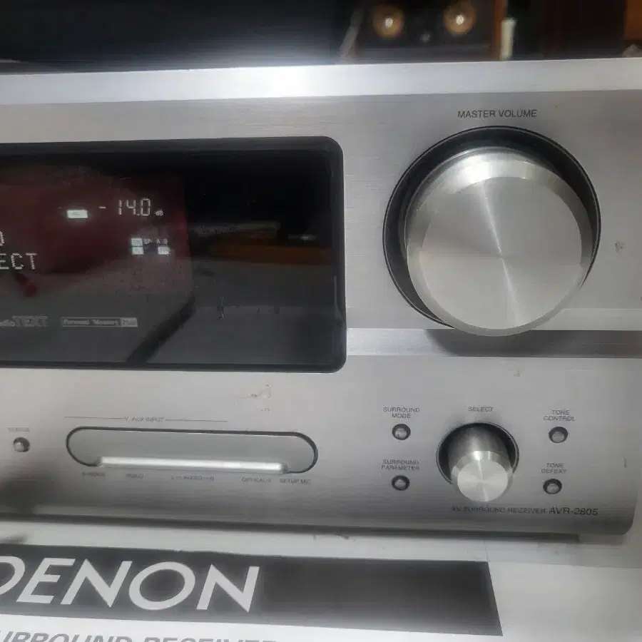 데논 DENON 중상급 리시버앰프 AVR-2805 포노단자.리모컨있슴