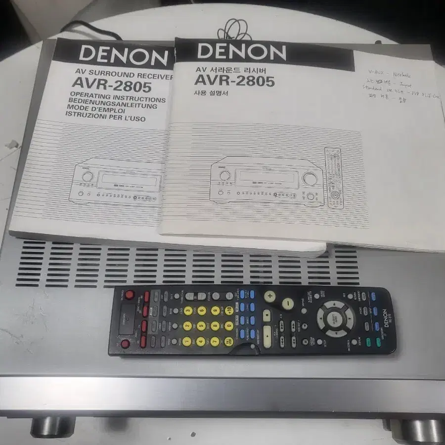 데논 DENON 중상급 리시버앰프 AVR-2805 포노단자.리모컨있슴