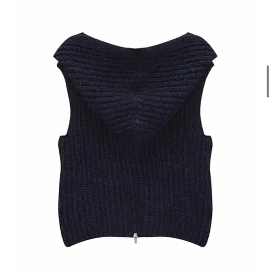 마뗑킴 POCKET HOODY ZIP UP KNIT VEST