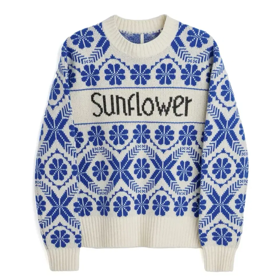 Sunflower FAIRISLE KNIT blue / L