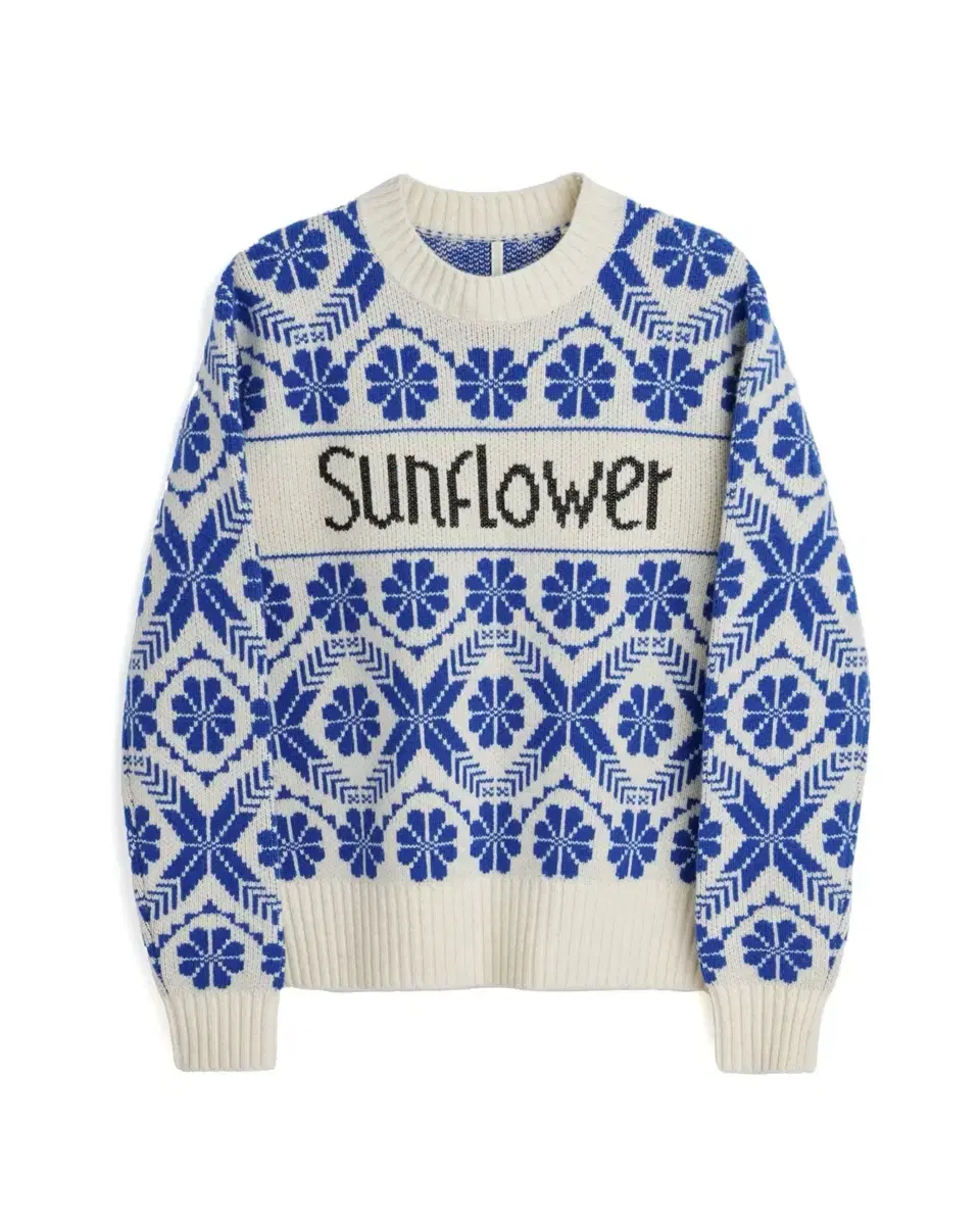 Sunflower FAIRISLE KNIT blue / L