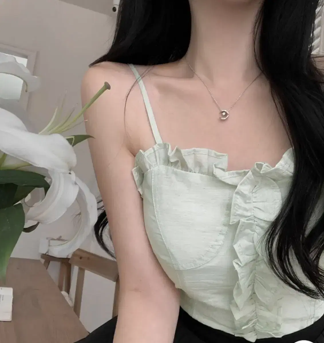 Ruffle Smock Bustier Nashi Mint