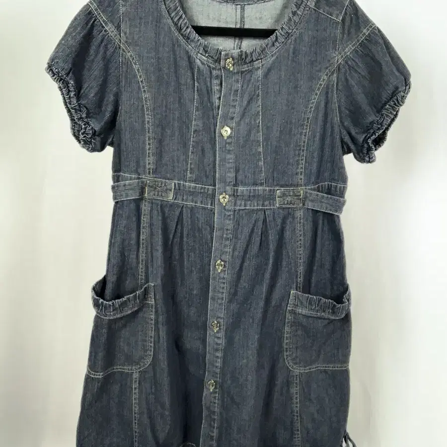 Kawaii Nerd Loose Fit Deep Denim Dress