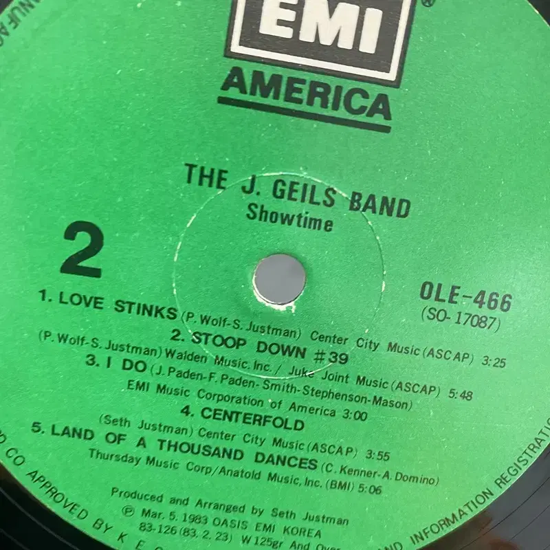 THE J GEILS BAND LP / AA4273