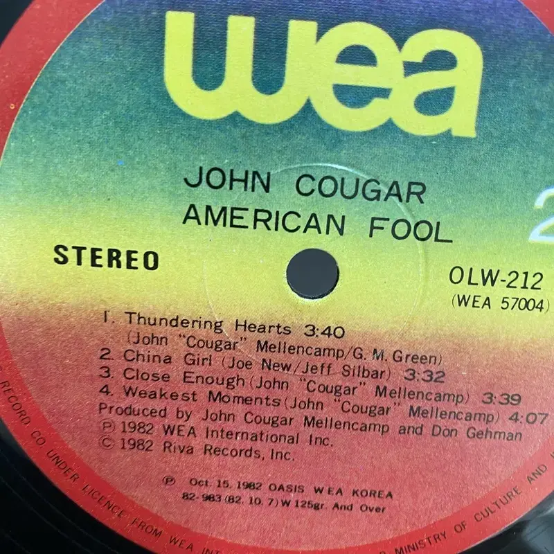 JOHN COUGAR LP / AA4276