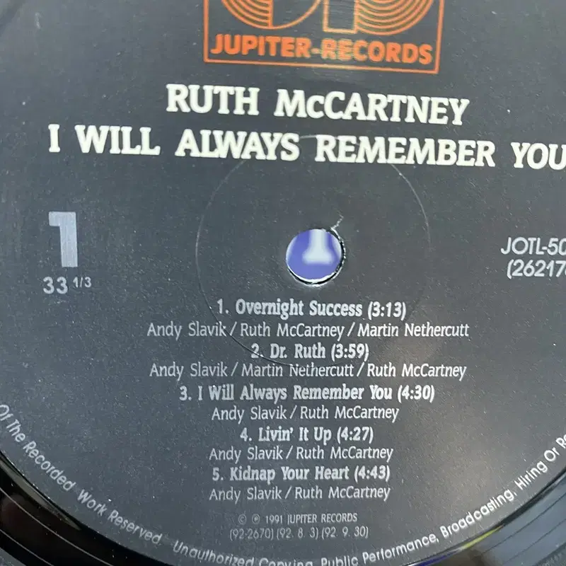 RUTH MCCARTNEY LP / AA4328