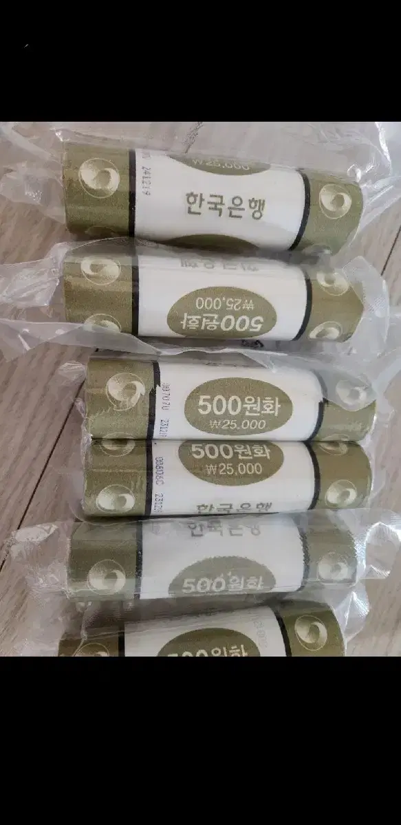 2019년 500주 롤주화 5개일괄