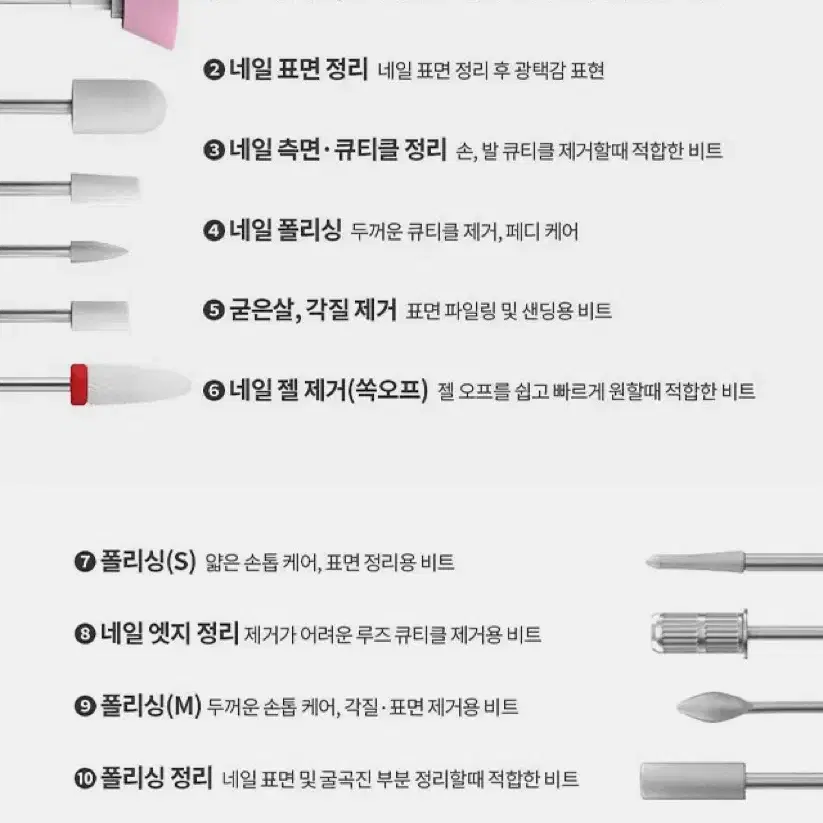 (새상품) 박스 X 리빙블리 무선 네일드릴 세트