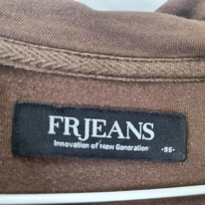 D8523 FRJEANS 남95 레터링 후드 시보리 집업/더크