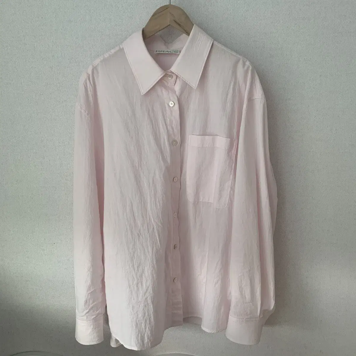 레이스 rrace Crease Summer Overfit Shirt 핑크