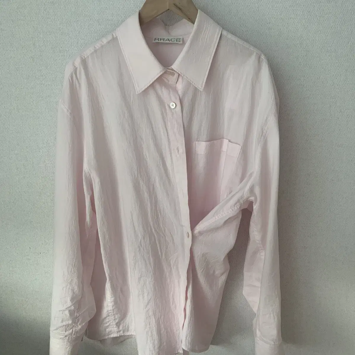 레이스 rrace Crease Summer Overfit Shirt 핑크