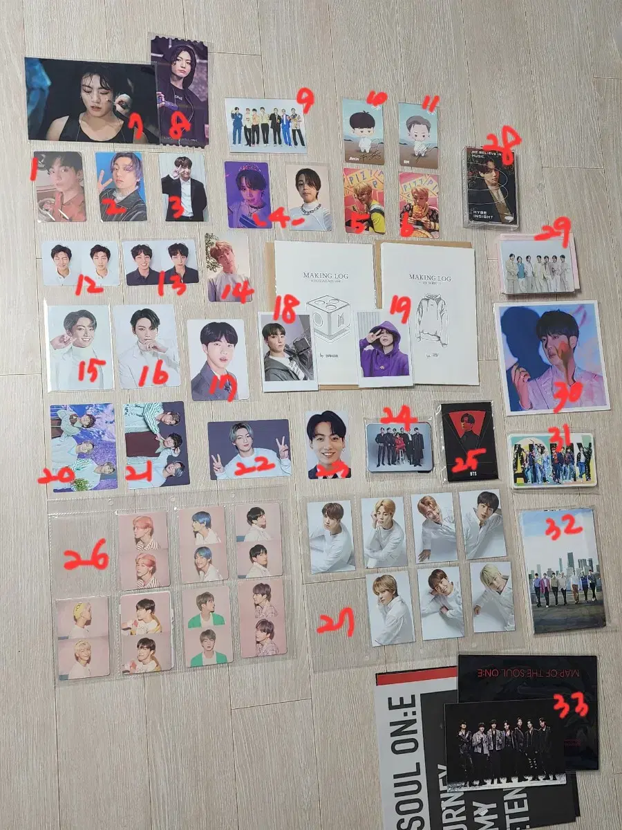 BTS photocard Mifo postcard jungkook jimin Seokjin rm