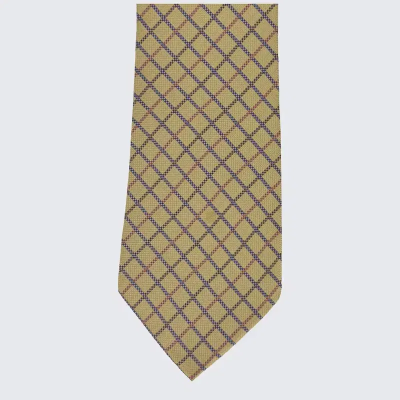 [Burberry Check Tie Silk Dog Vintage Classic A24040