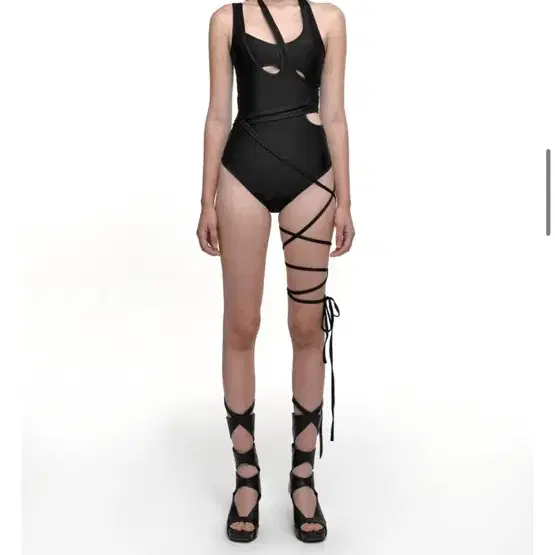 nache 나체 TWINE SWIM SUIT BLACK 수영복