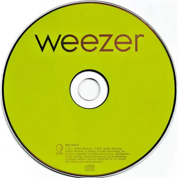 Weezer - Green Album (CD) 유럽반 2000s 민트급