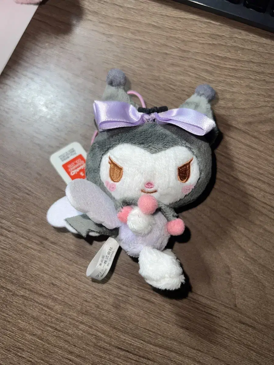 Sanrio Tenshi Angel Kuromi Mascot keyring doll pandang