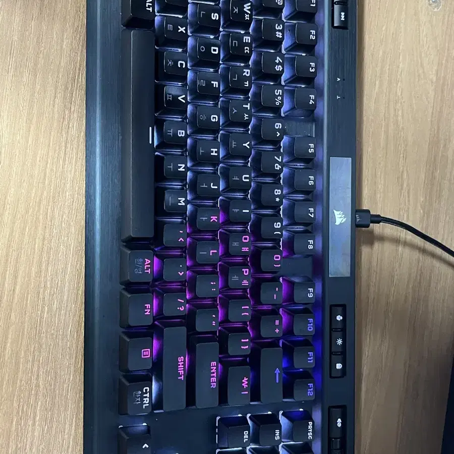 커세어 k70 rgb tkl 적축