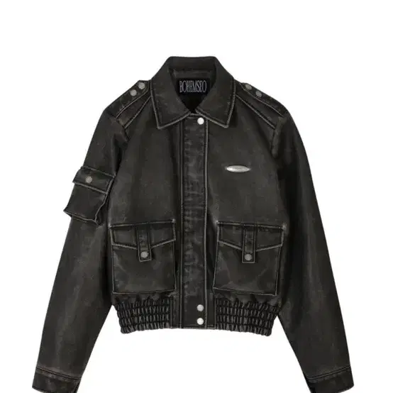 보헤미안서울 LEATHER BOMBER JUMPER