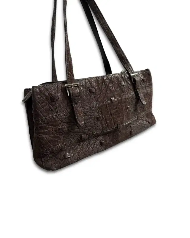 vintage gird texture shoulder bag