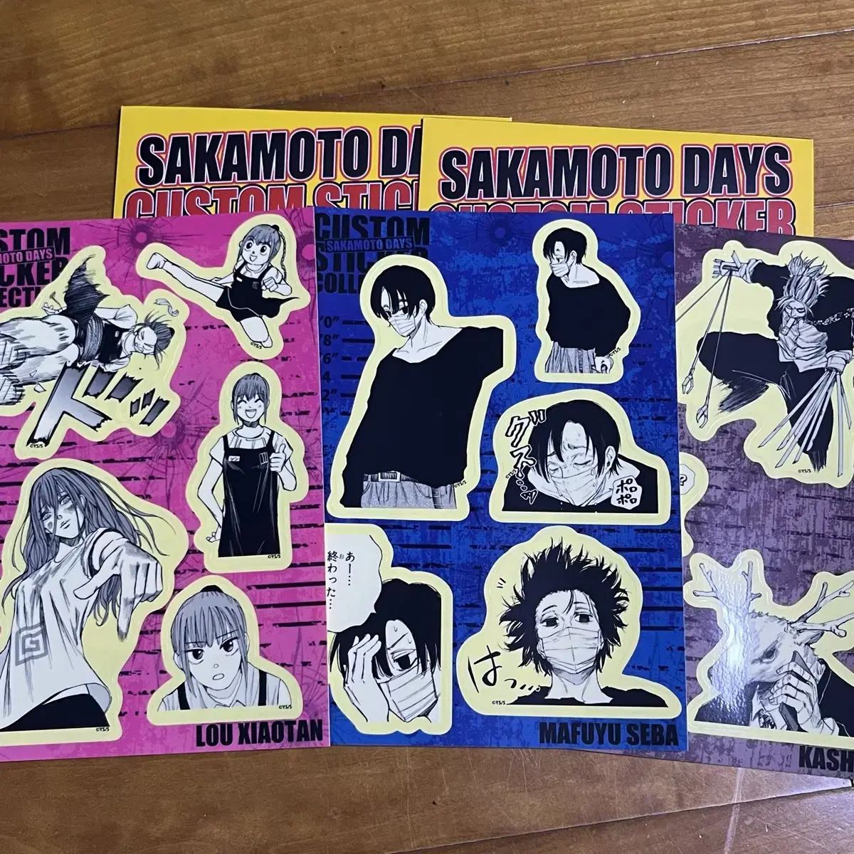 Sakaday custom stickers lew+mafuyu+kashima sakamoto days