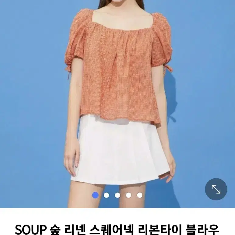 숲 SOUP 여름 반팔 블라우스