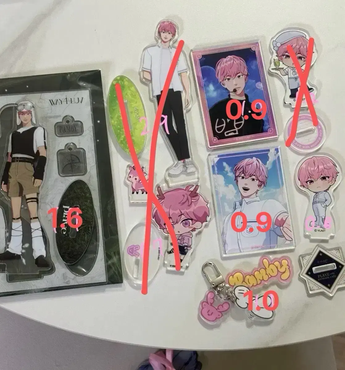 plave bamby acrylic stand kard aniplus animate sixth yeoreum keyring