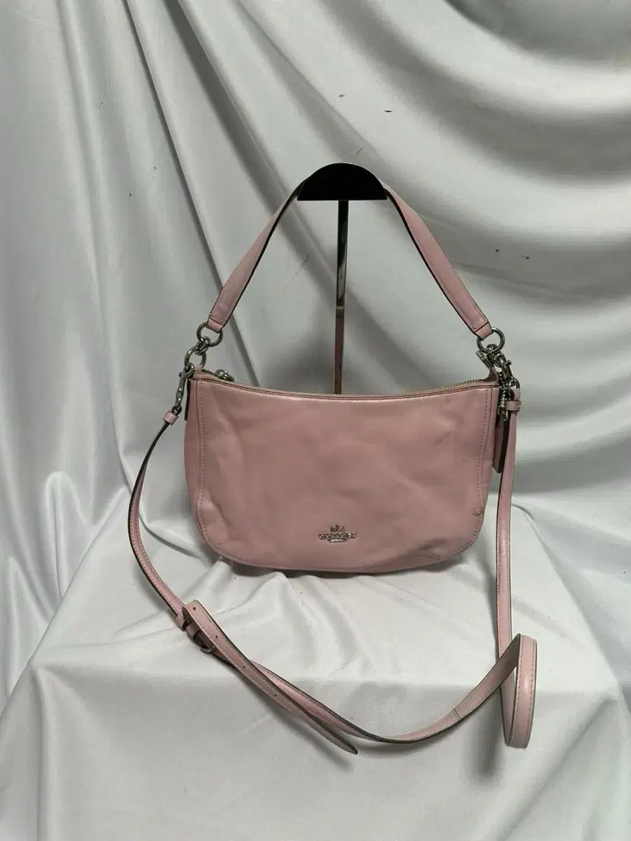 Coach Baby Pink Two-Way Shoulder Bag Cross and Messenger