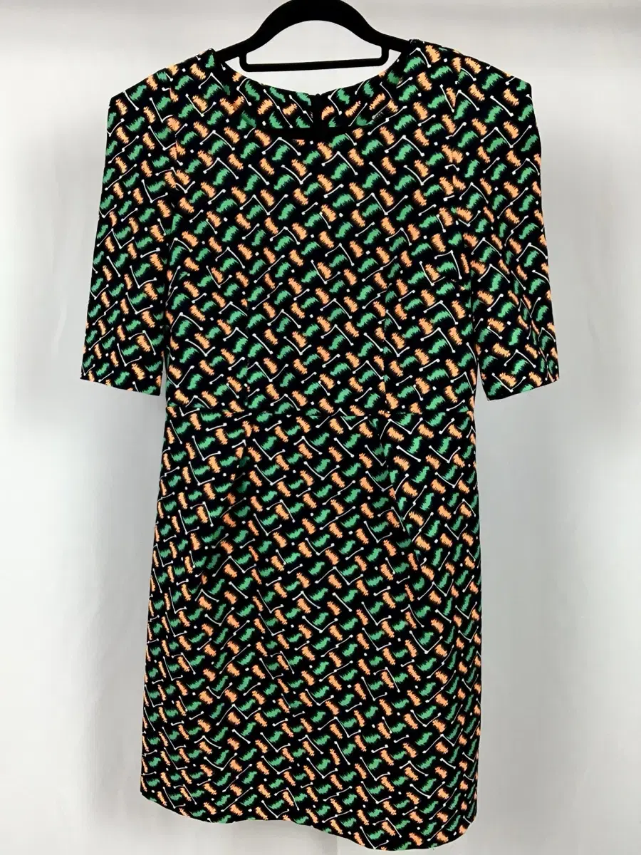 Psychedelic Orange Green Unique Dress