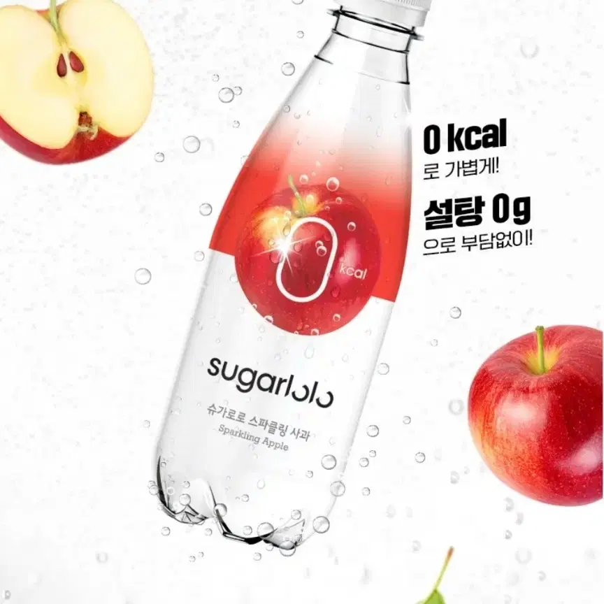 슈가로로 스파클링 사과 음료 350ml 24개