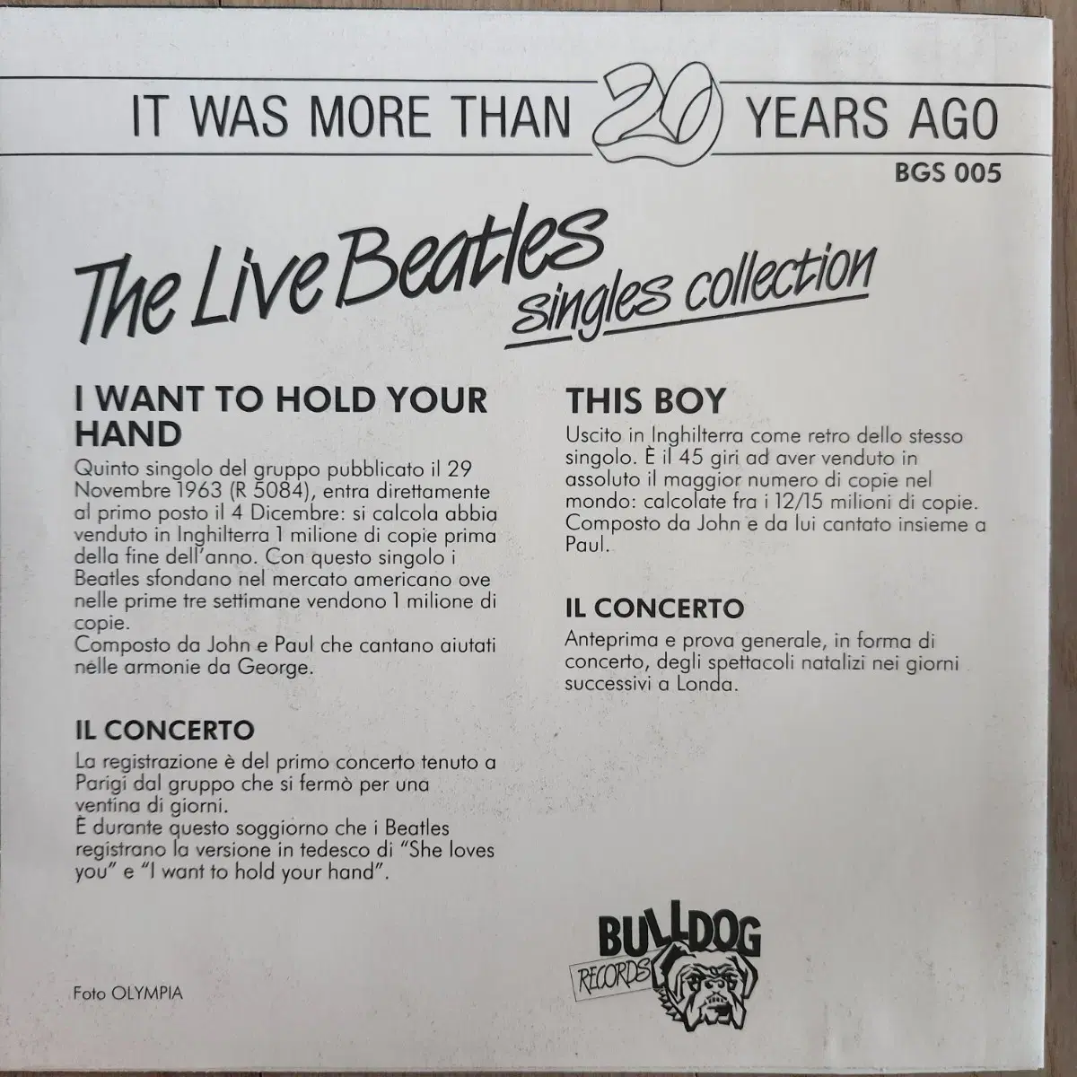 비틀즈 박스반 싱글 13LP(이태리반,The live Beatles)