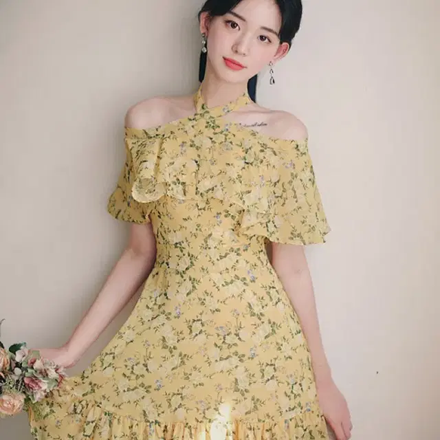 밀크코코아 원피스 (amelie dress lemon flower)