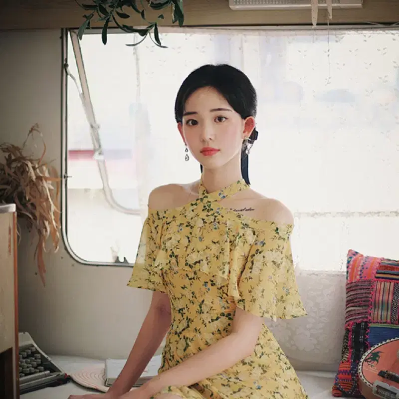 밀크코코아 원피스 (amelie dress lemon flower)