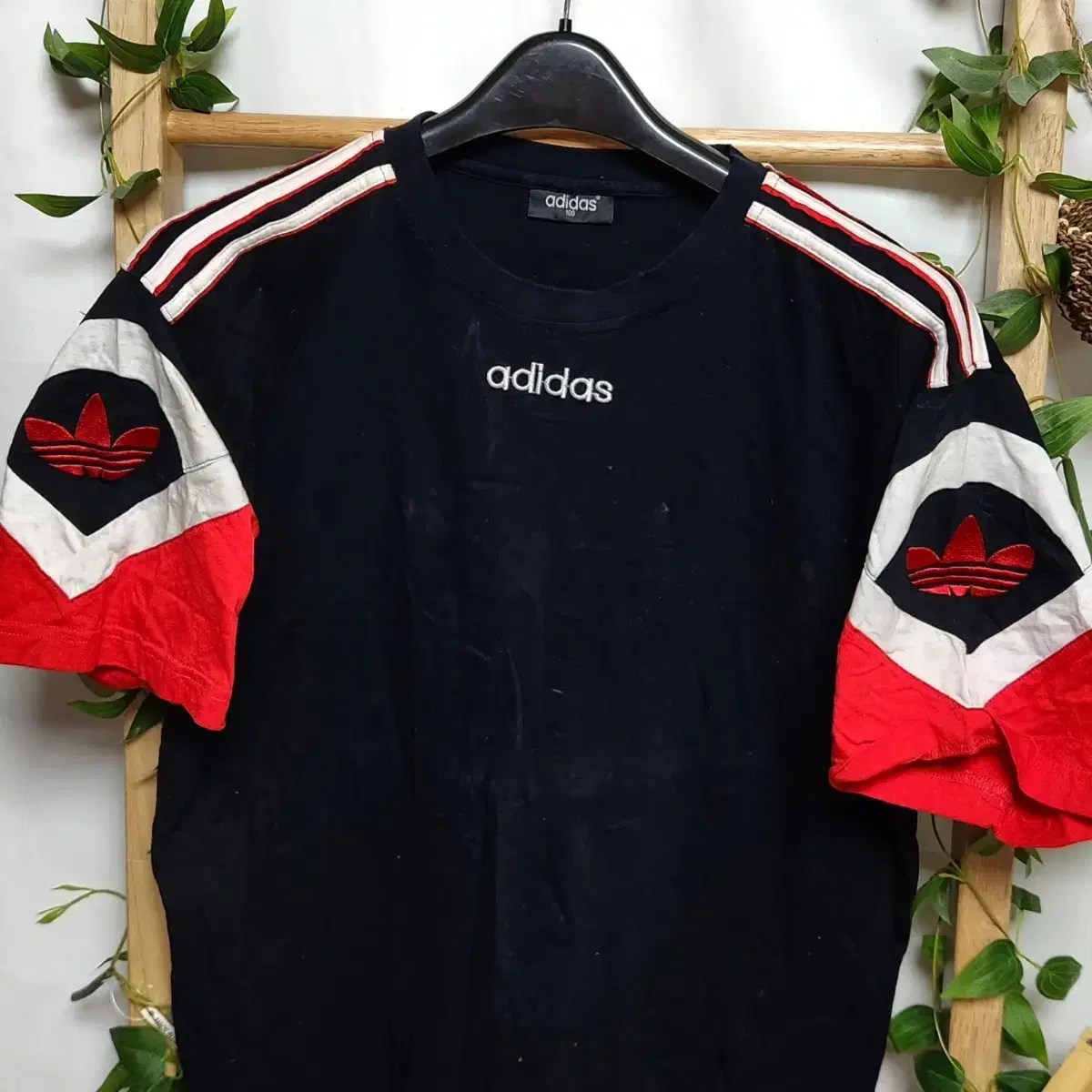 L Adidas Short Sleeve Big Logo 90S Blockcore Cotton Vahn Tee