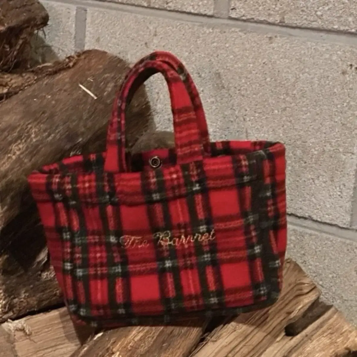 The Barnett Red Check Mini Bag