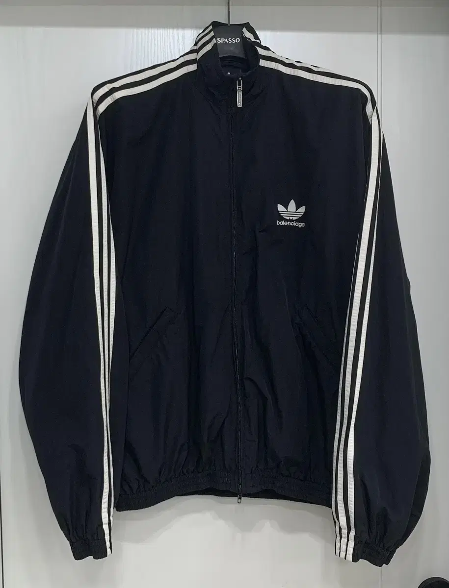 [1]Balenciaga x Adidas Poplin Track Jacket Black