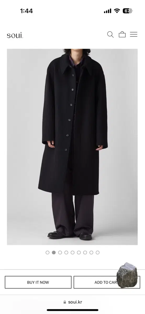 해칭룸 Balmacaan Coat V2 Black M사이즈