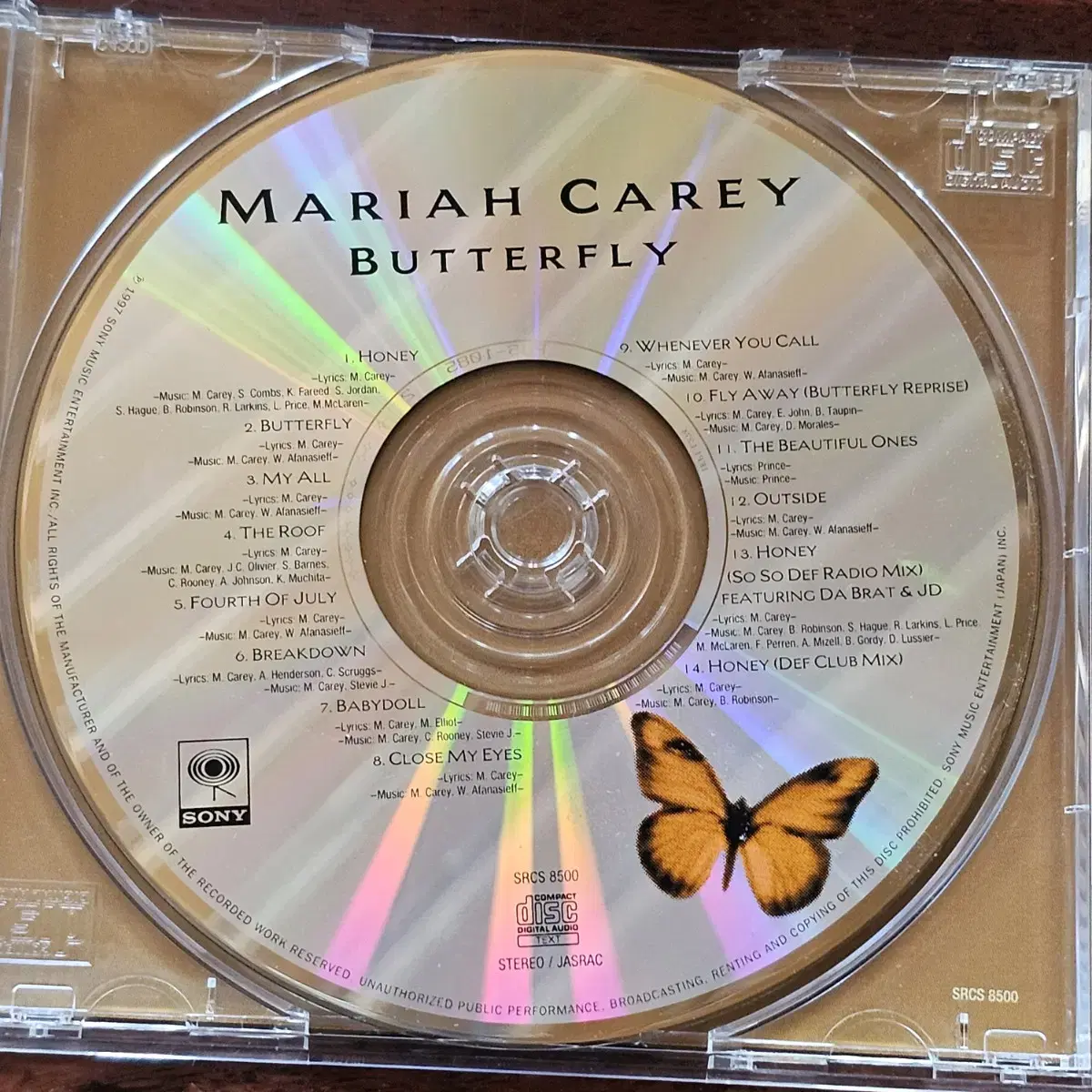 머라이어캐리 5집 Mariah Carey Butterfly 일본반 CD