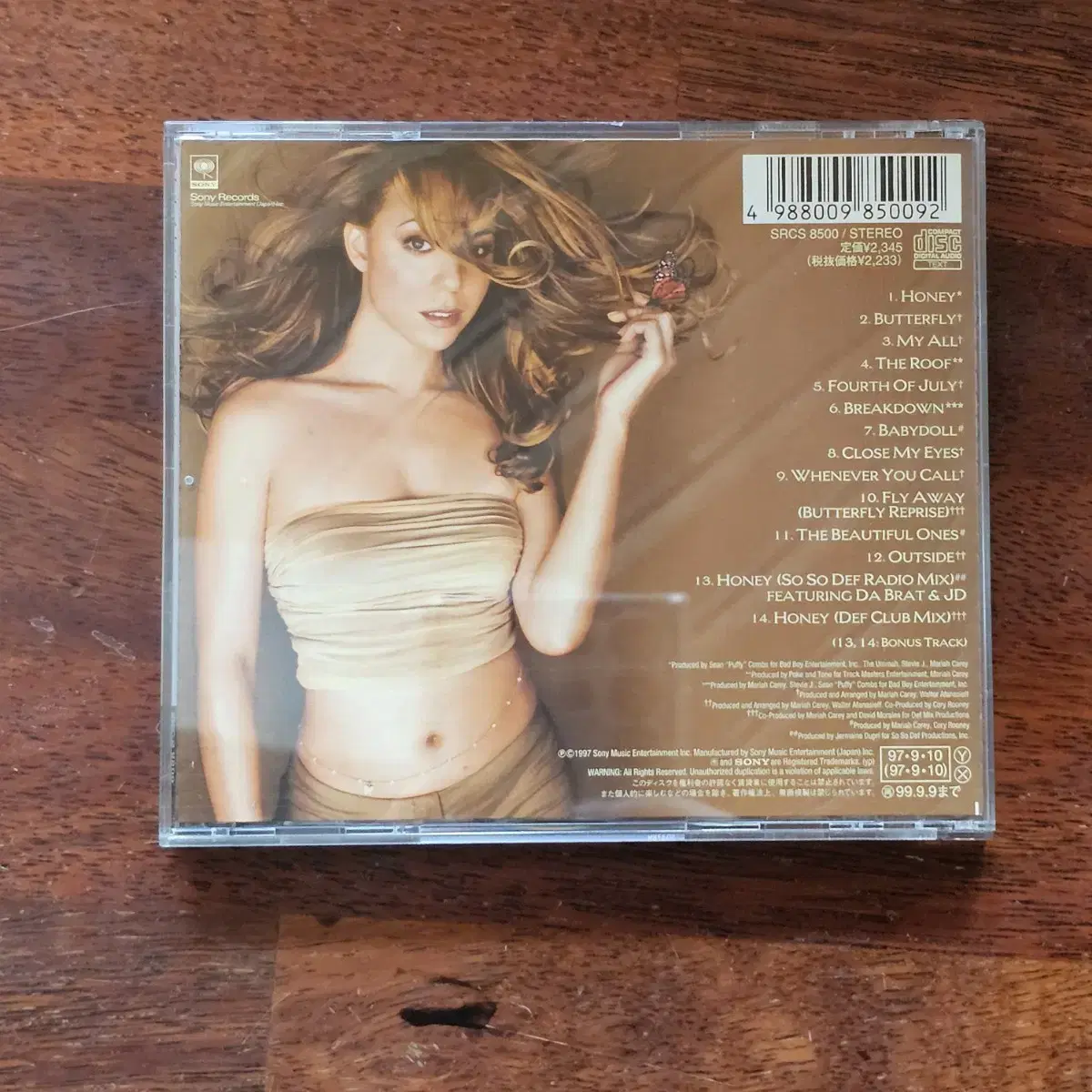 머라이어캐리 5집 Mariah Carey Butterfly 일본반 CD