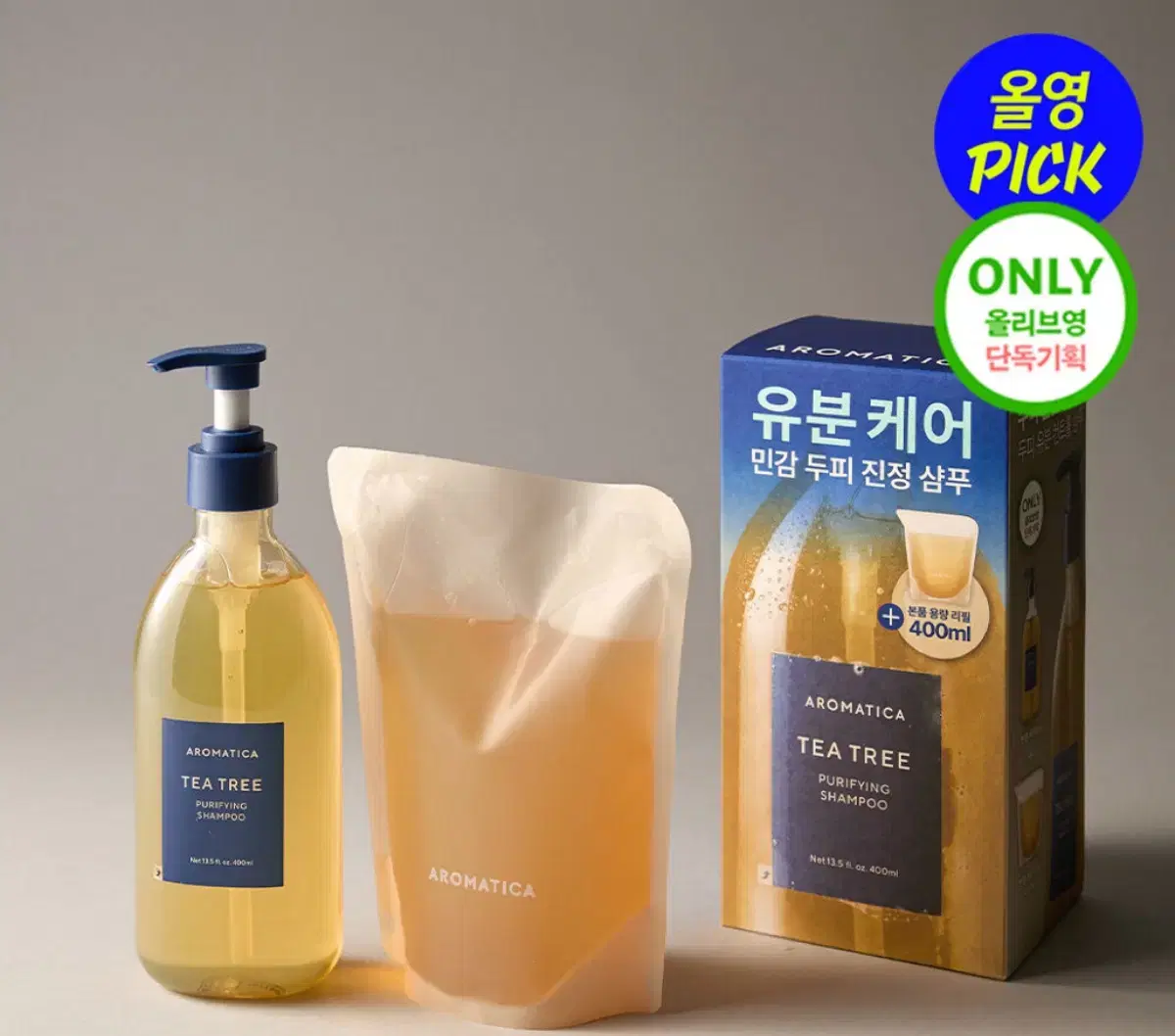 아로마티카 티트리 퓨리파잉 샴푸 더블 기획 400ml+ 400ml