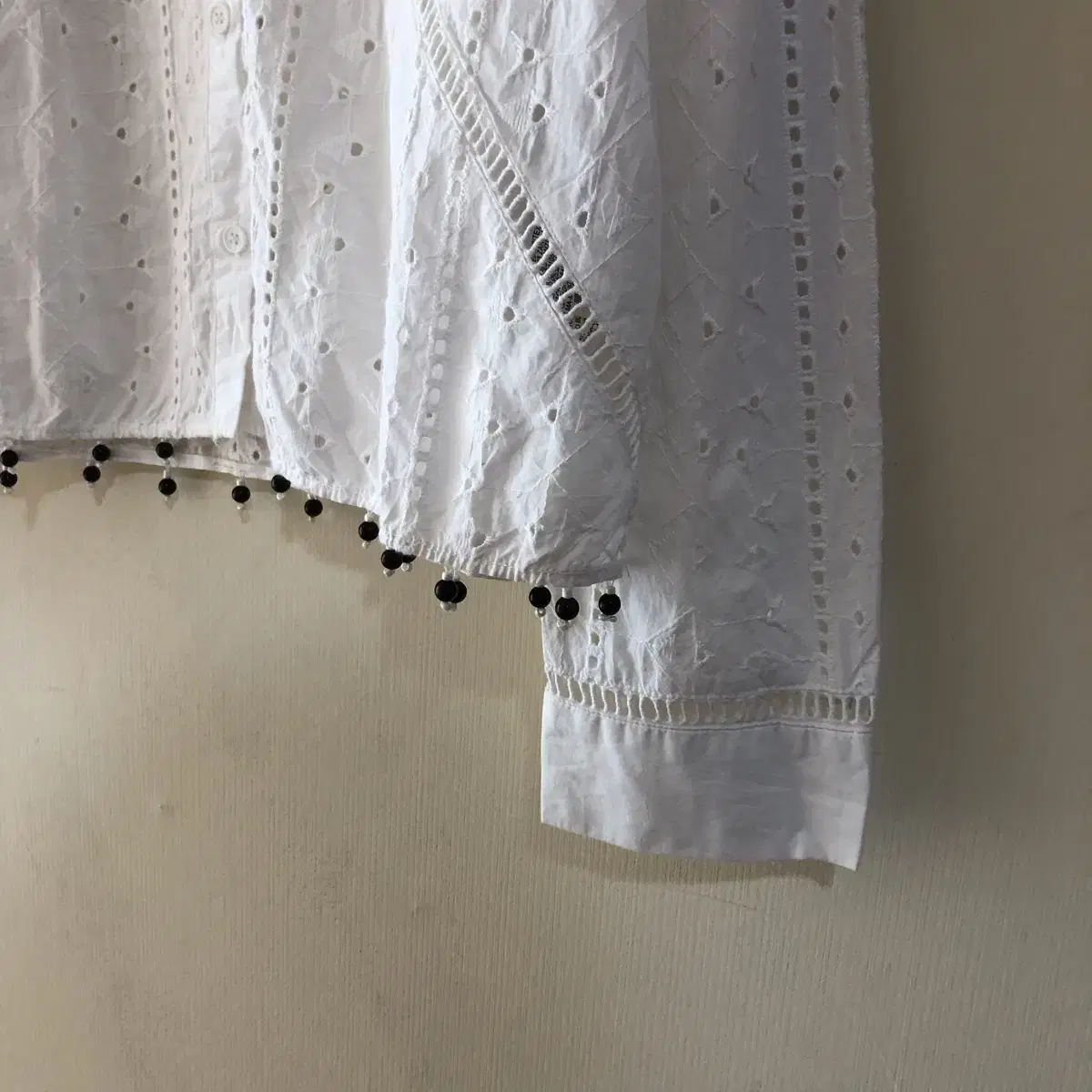 Vintage Zara cream black beads bl