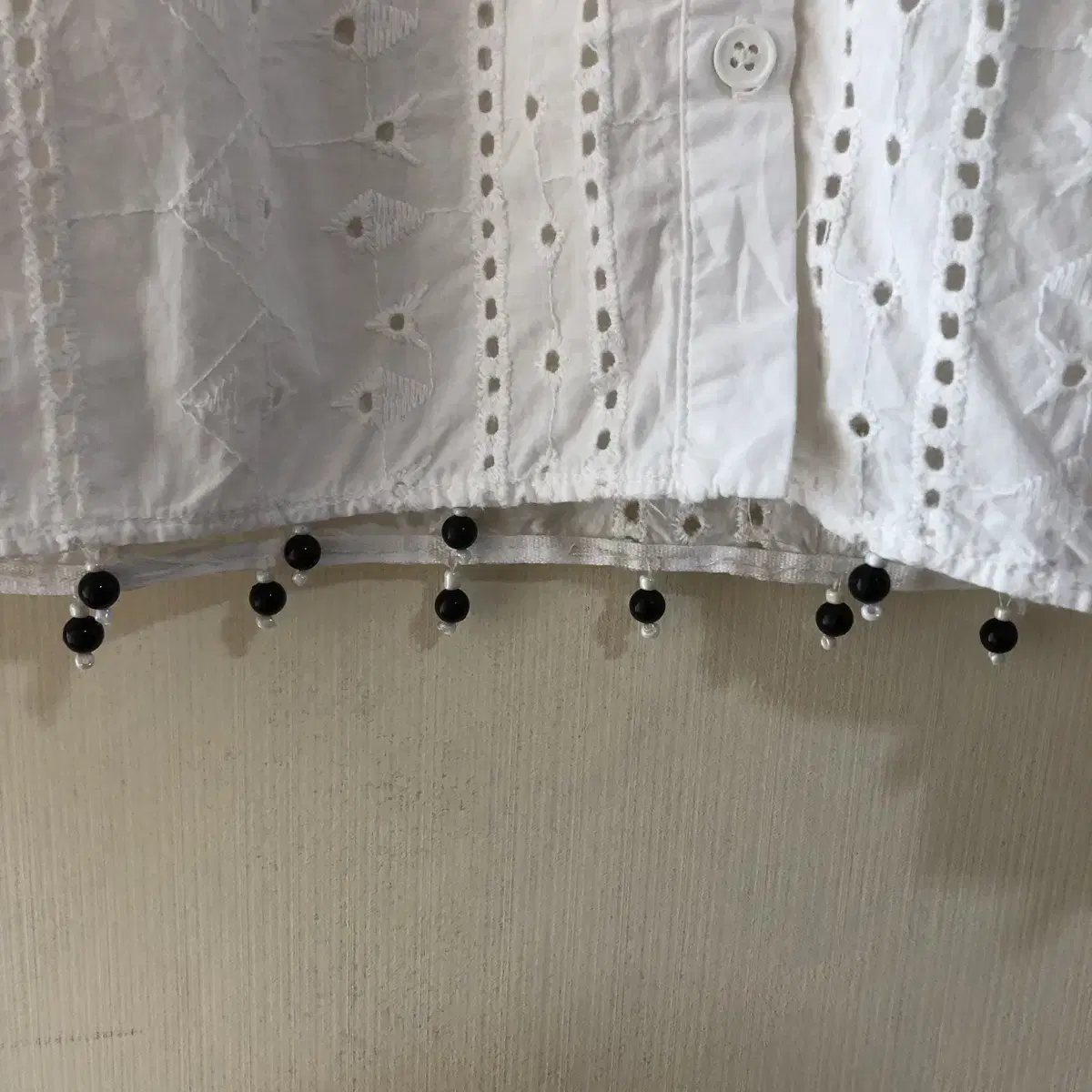 Vintage Zara cream black beads bl