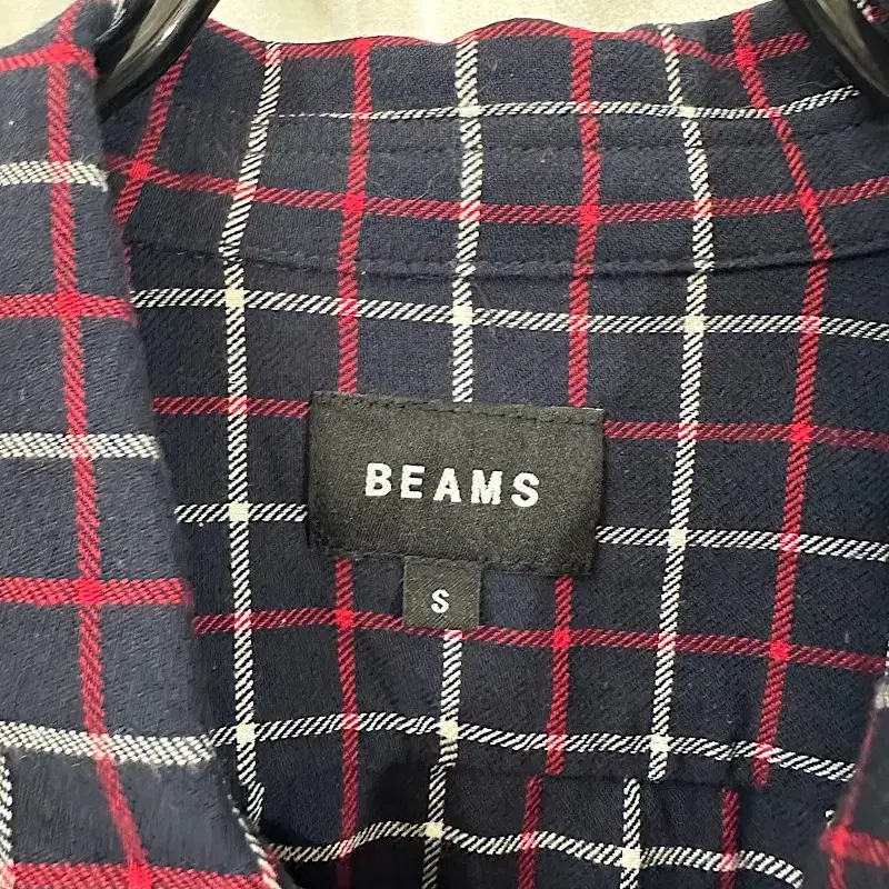 BEAMS 체크 셔츠