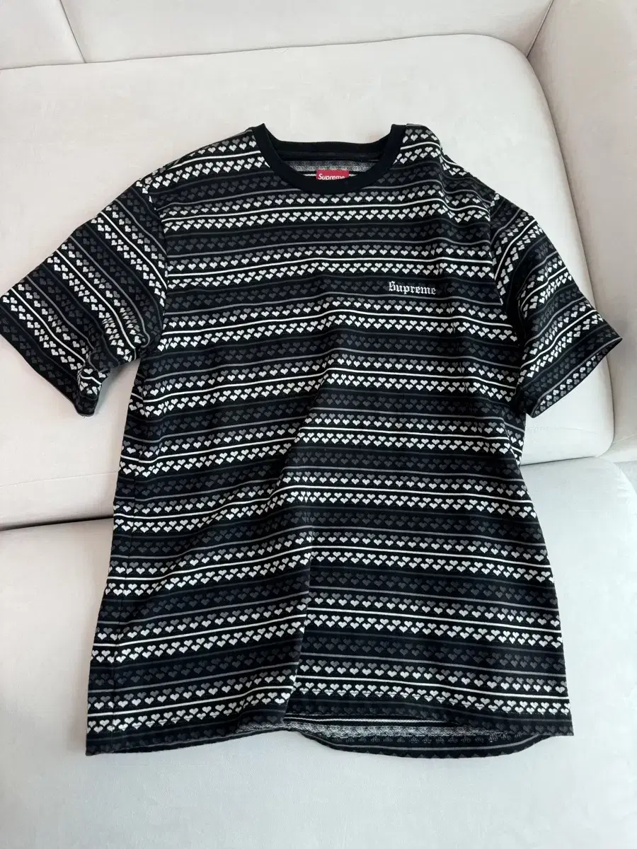 Supreme 22SS Heart Jacquard Short Sleeve L