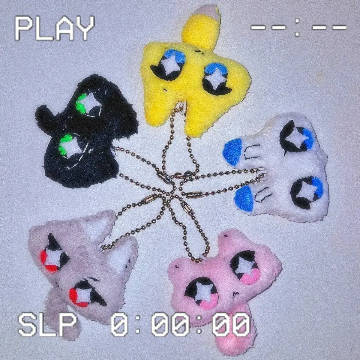 Plave 5cm Glitter Doll Keyring