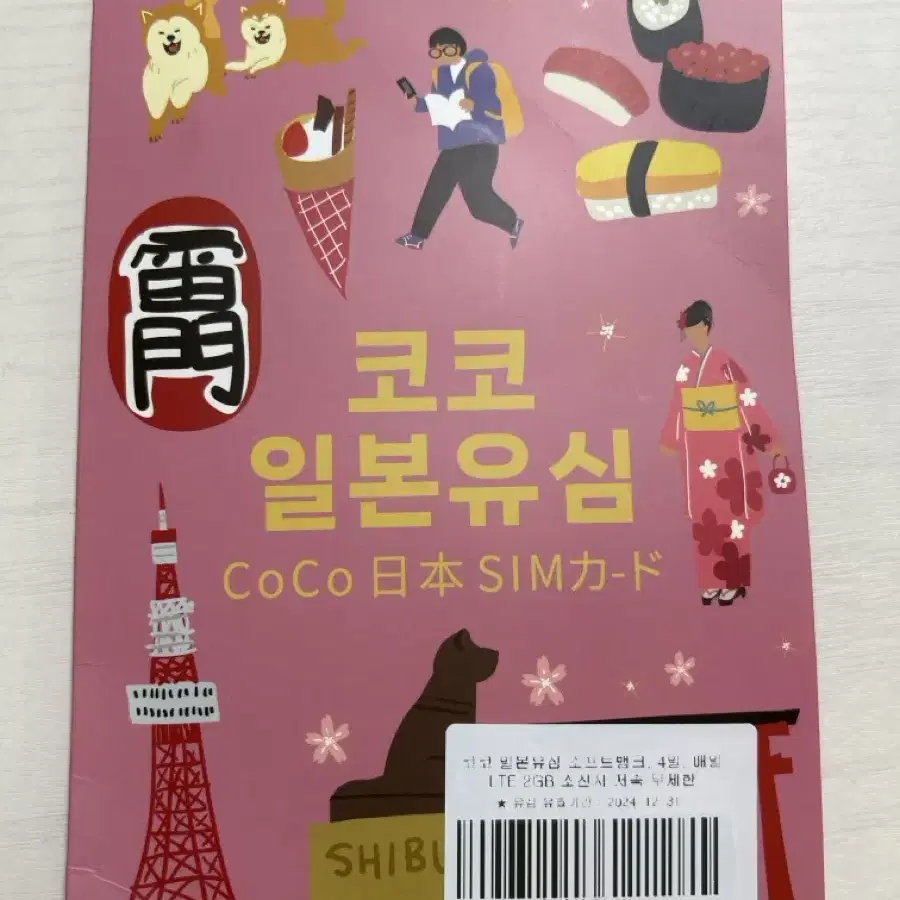 일본 유심 2GB, 4일